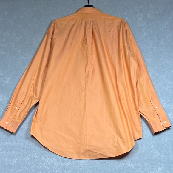 Polo Ralph Lauren Yarmouth Button Down Mens 16.5 Orange Long Sleeve Oxford Pony - Picture 5 of 7